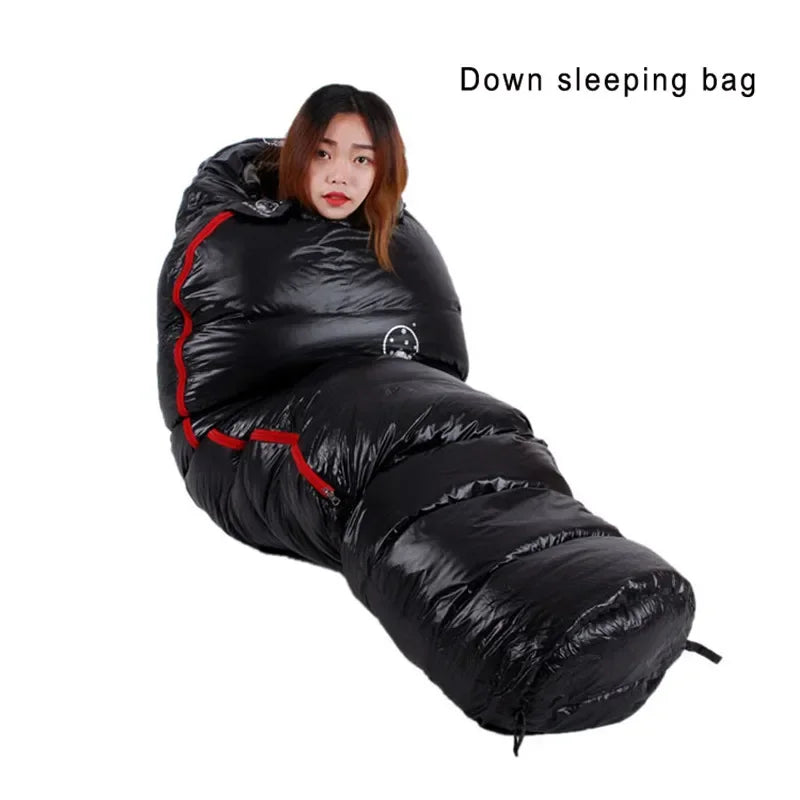 Goose Down Filled Adult Mummy Style Sleeping Bag