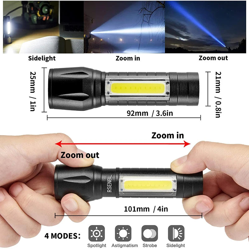 USB Rechargeable Mini LED Flashlight