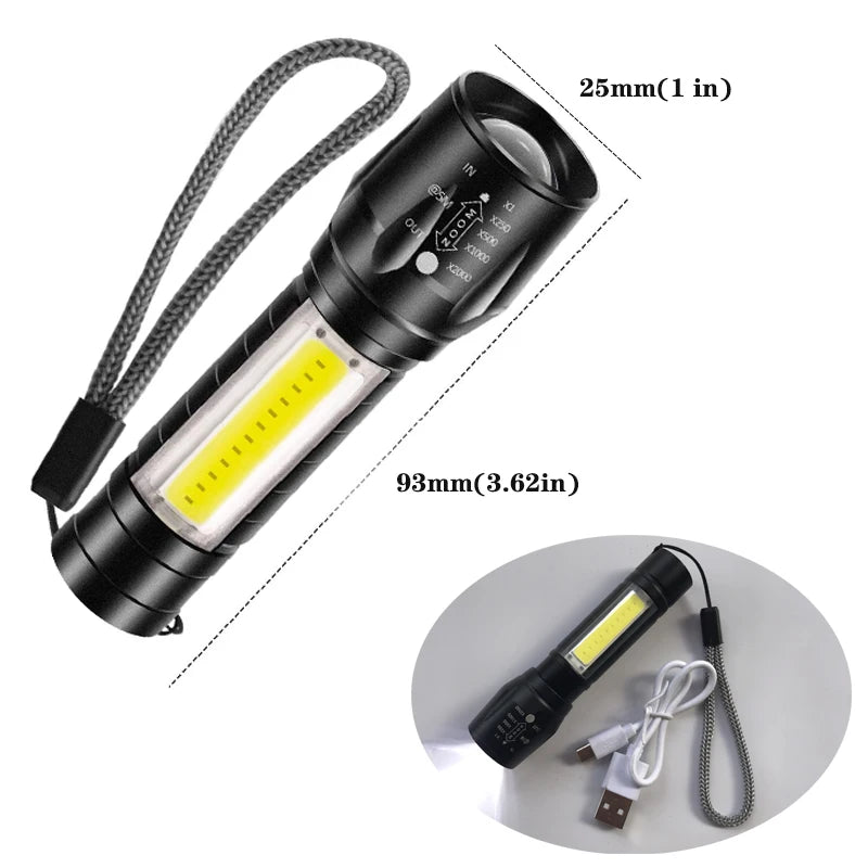 USB Rechargeable Mini LED Flashlight