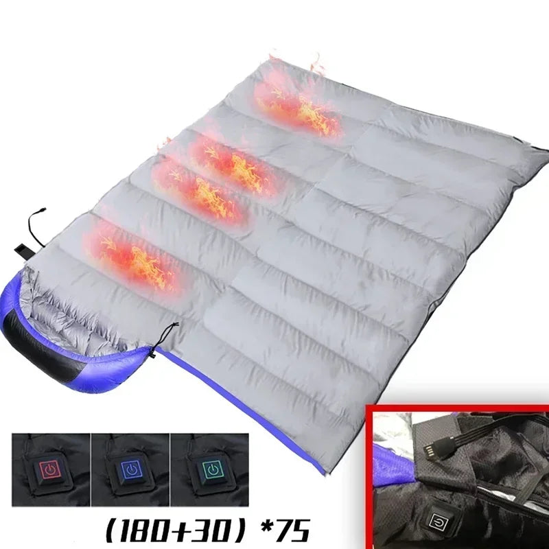 USB Heated Winter Camping Sleeping Bags